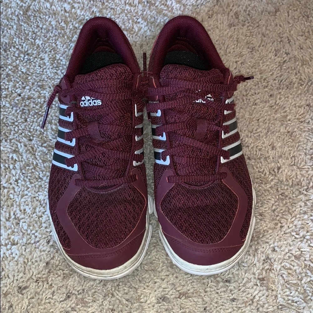 maroon adidas sneakers